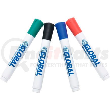 695527PK by GLOBAL INDUSTRIAL - Global Industrial&#8482; Dry Erase Markers, Bullet Tip 4ct - Assorted Colors - Qty 5 Packs
