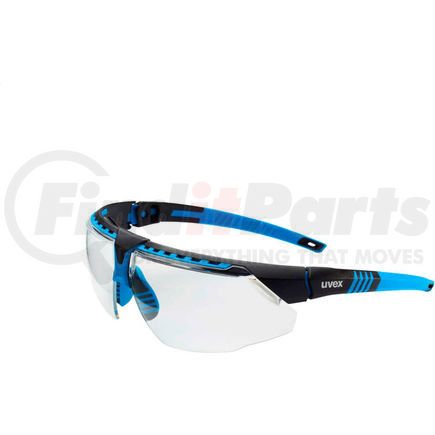 S2870HS by NORTH SAFETY - Uvex&#174; Avatar Hydroshield Glasses, Blue Frame, Clear Lens, Scratch-Resistant, Anti-Fog