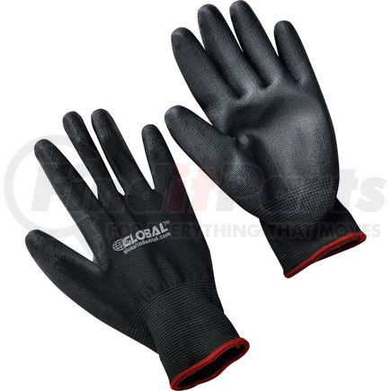 708350S by GLOBAL INDUSTRIAL - Global Industrial&#8482; Flat Polyurethane Coated Gloves, Black/Black, Small, 1-Pair