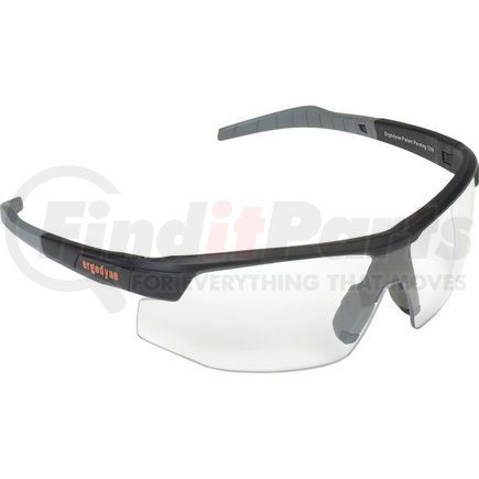 59003 by ERGODYNE - Ergodyne&#174; Skullerz&#174; Skoll Safety Glasses, Anti-Fog, Clear Lens, Black Frame, 59003