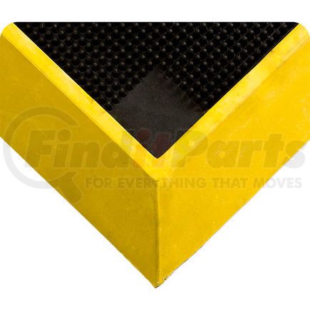 222.2.5x32x39BYL by TENNESSEE MAT CO - Wearwell&#174; Tall Wall Sanitizing Footbath Mat 2-1/2" Thick 2-1/2' x 3-1/4' Black/Yellow Border