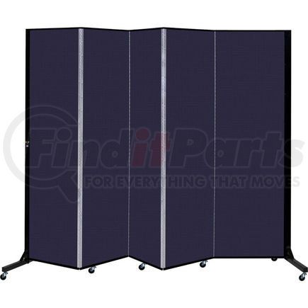 BFSL685-DV by SCREENFLEX - Screenflex 5 Panel Light-Duty Portable Room Divider, 6'5"H x 9'5"L, Fabric Color: Navy