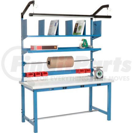 244193B by GLOBAL INDUSTRIAL - Global Industrial&#153; Electric Packing Workbench Plastic Safety Edge - 60 x 30 with Riser Kit