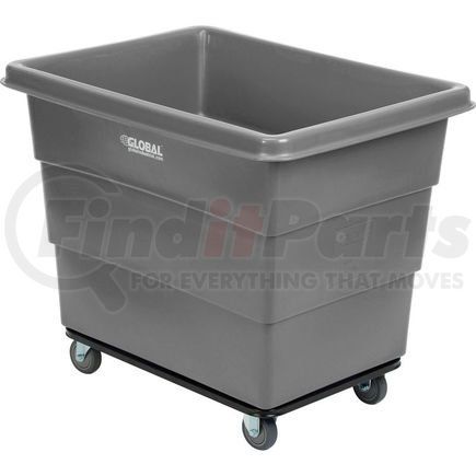 800314GY by GLOBAL INDUSTRIAL - Global Industrial&#8482; Plastic Bulk Box Truck, 12 Bushel, Steel Chassis Base Gray