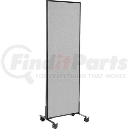 695787MGY by GLOBAL INDUSTRIAL - Interion&#174; Mobile Office Partition Panel, 24-1/4"W x 96"H, Gray