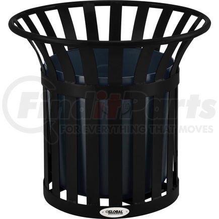 695738BK by GLOBAL INDUSTRIAL - Global Industrial&#8482; Steel Slat Planter - Black