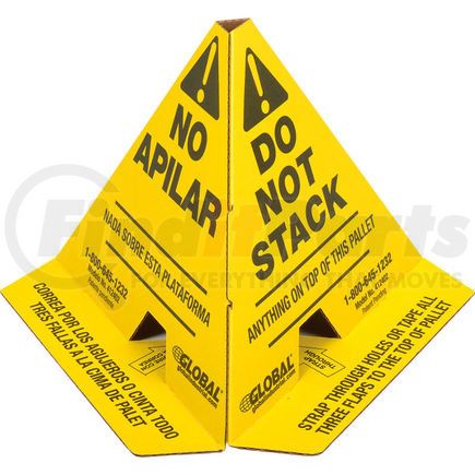 412402 by GLOBAL INDUSTRIAL - Global Industrial&#153; Trilingual "Do Not Stack" Pallet Cones - 50 Pack