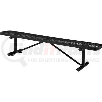 277157BK by GLOBAL INDUSTRIAL - Global Industrial&#8482; 8 ft. Outdoor Steel Flat Bench - Expanded Metal - Black