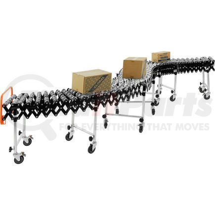 168112 by GLOBAL INDUSTRIAL - Global Industrial&#153; Portable Flexible & Expandable 6'2"-24'8" Conveyor Steel Skate Wheels - 18"W