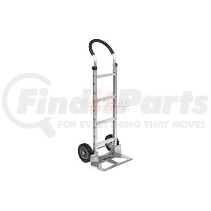 168257 by GLOBAL INDUSTRIAL - Global Industrial&#8482; Aluminum Hand Truck - Curved Handle - Mold-On Rubber Wheels
