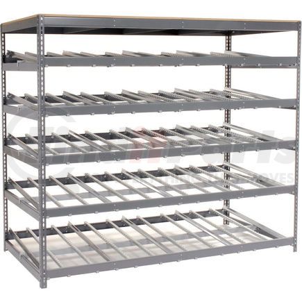 184059 by GLOBAL INDUSTRIAL - Global Industrial&#8482; Carton Flow Shelving Single Depth 5 LEVEL 96"W x 48"D x 84"H