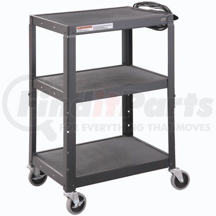 113116 by GLOBAL INDUSTRIAL - Global Industrial&#8482; Steel Audio Visual & Instrument Cart - Black