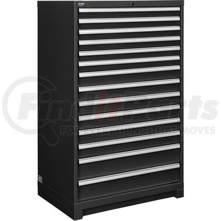 298451BK by GLOBAL INDUSTRIAL - Global Industrial&#153; Modular Drawer Cabinet, 14 Drawers, w/Lock, 36"Wx24"Dx57"H, Black