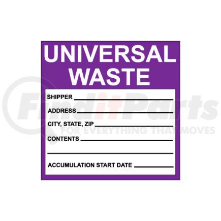 HW30AP by NATIONAL MARKER COMPANY - Hazardous Waste Vinyl Labels - Universal Waste