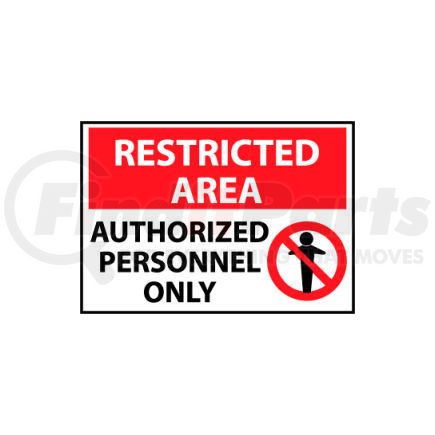 RA5RB by NATIONAL MARKER COMPANY - Restricted Area Plastic - Authorized Personnel Only