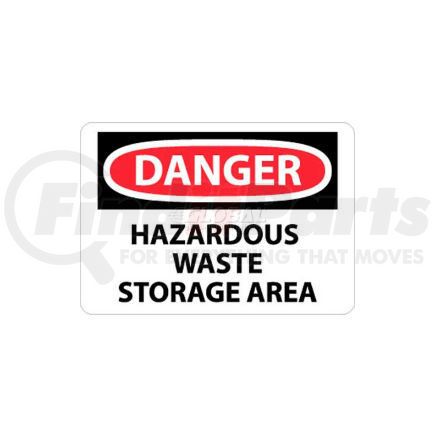 D285P by NATIONAL MARKER COMPANY - NMC D285P OSHA Sign, Danger Hazardous Waste Storage Area, 7" X 10", White/Red/Black