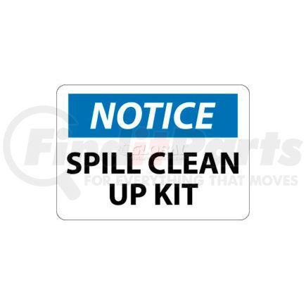 N345PB by NATIONAL MARKER COMPANY - NMC N345PB OSHA Sign, Notice Spill Clean Up Kit, 10" X 14", White/Blue/Black