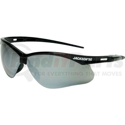 50006 by SELLSTROM - Jackson Safety SG Safety Glasses Black Frame Smoke Mirror Lens Anti-Scratch