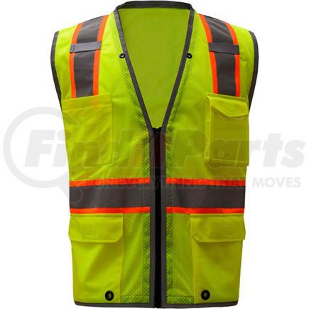 1701-M by GSS SAFETY - GSS Safety 1701, Class 2 Heavy Duty Safety Vest, Lime, M