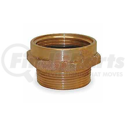 357-1521561 by MOON AMERICAN INC - Fire Hose Female/Male Hose Nipple - 1-1/2 In. NH Female X 1-1/2 In. NPT Male - Brass