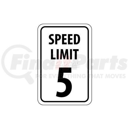 TM17G by NATIONAL MARKER COMPANY - NMC TM17G Traffic Sign, 5 MPH Speed Limit Sign, 18" X 12", White/Black