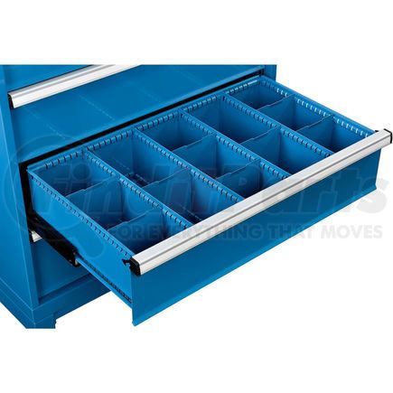 298456 by GLOBAL INDUSTRIAL - Global Industrial&#8482; Dividers for 8"H Drawer of Modular Drawer Cabinet 36"Wx24"D, Blue