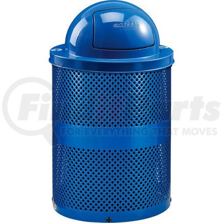 261963BL by GLOBAL INDUSTRIAL - Global Industrial&#153; Perforated Recycling Can w/Dome Lid, 32 Gallon, Blue