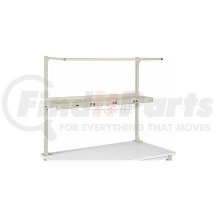 249297ATN by GLOBAL INDUSTRIAL - Global Industrial&#153; Cantilever Upper Steel Shelf with 6 Single Outlets 96"W - Tan