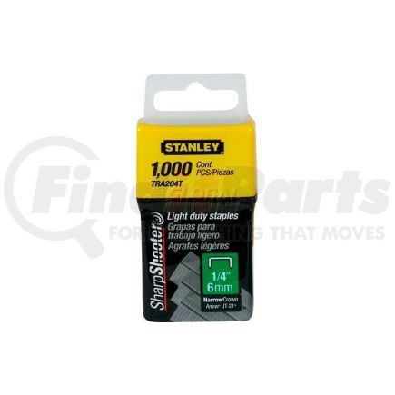 TRA204T by STANLEY - Stanley TRA204T Light Duty Wide Crown Staples 1/4", 1,000 Pack