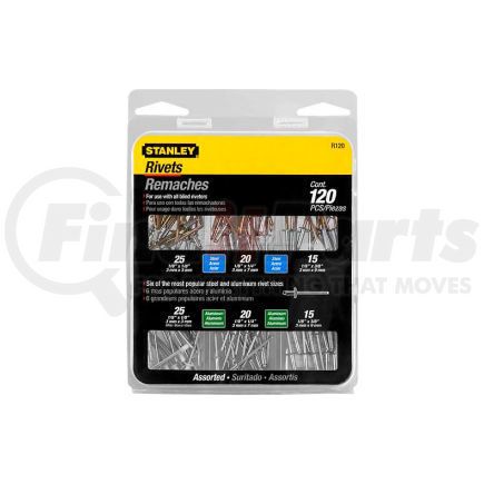 R120 by STANLEY - Stanley R120 Rivet Pack Assortment, 120 Pack