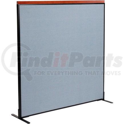 694850FBL by GLOBAL INDUSTRIAL - Interion&#174; Deluxe Freestanding Office Partition Panel, 60-1/4"W x 61-1/2"H, Blue