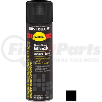 V2177838 by RUST-OLEUM - Rust-Oleum High Performance V2100 Rust Prevent Enamel Aerosol, Semi-Gloss Black, 15 oz.- V2177838