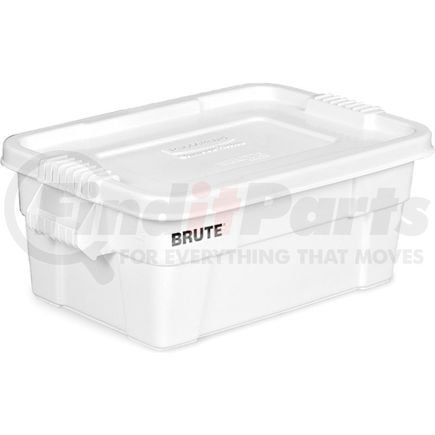 FG9S3000WHT by RUBBERMAID - Rubbermaid 14 Gallon Brute Tote with Lid FG9S3000WHT - 27-1/2 x 16-3/4 x 10-3/4  - White