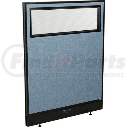 694754WEBL by GLOBAL INDUSTRIAL - Interion&#174; Electric Office Partition Panel with Partial Window, 36-1/4"W x 46"H, Blue