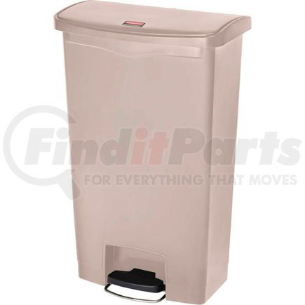 1883460 by RUBBERMAID - Rubbermaid&#174; Slim Jim&#174; 1883460 Plastic Step On Container, Front Step 18 Gallon - Beige