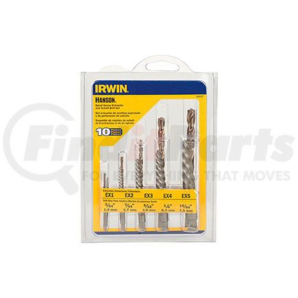 11117 by IRWIN - 10 Pc. Set Spiral Flute Screw Extractors w/Cobalt Drill Bit