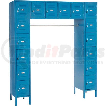 238235BL by GLOBAL INDUSTRIAL - Global Industrial&#153; Paramount&#174; 16 Person Locker, 12"Wx18"Dx12"H, Blue, Partially Assembled