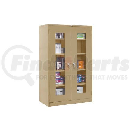 237666TN by GLOBAL INDUSTRIAL - Global Industrial&#8482; Clear View Storage Cabinet Assembled 36x18x78 - Tan