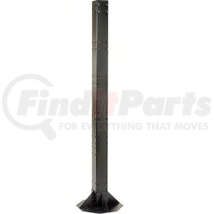 752152BK by GLOBAL INDUSTRIAL - Global Industrial&#8482; Floor Mount Orbit Steel Post, 81"H, Black