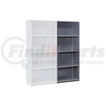 236822 by GLOBAL INDUSTRIAL - Global Industrial&#8482; Steel Shelving 18 Ga 36"Wx30"X85"H Closed Clip Style 5 Shelf Add-On