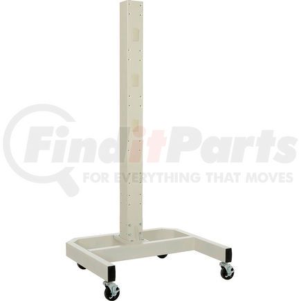 239200BGE by GLOBAL INDUSTRIAL - Global Industrial&#8482; 78"H Mobile Post with Caster Base & Power Outlets - Beige