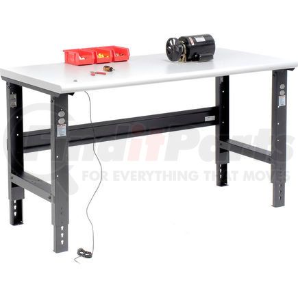 250225BK by GLOBAL INDUSTRIAL - Global Industrial&#153; 60x30 Adjustable Height Workbench C-Channel Leg - ESD Safety Edge - Black