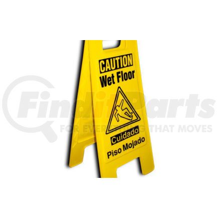 HDFS201 by NATIONAL MARKER COMPANY - Heavy Duty Floor Stand - Caution Wet Floor - Bilingual