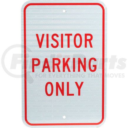 TM7J by NATIONAL MARKER COMPANY - Aluminum Sign - Visitor Parking Only - .08" Thick, TM7J