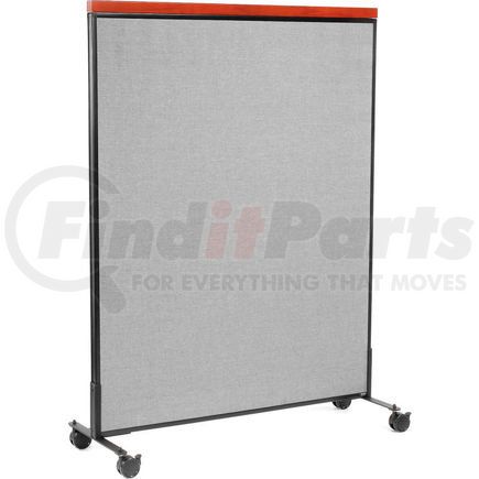 694971MGY by GLOBAL INDUSTRIAL - Interion&#174; Mobile Deluxe Office Partition Panel, 48-1/4"W x 64-1/2"H, Gray