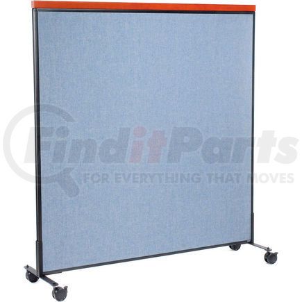 694974MBL by GLOBAL INDUSTRIAL - Interion&#174; Mobile Deluxe Office Partition Panel, 60-1/4"W x 64-1/2"H, Blue