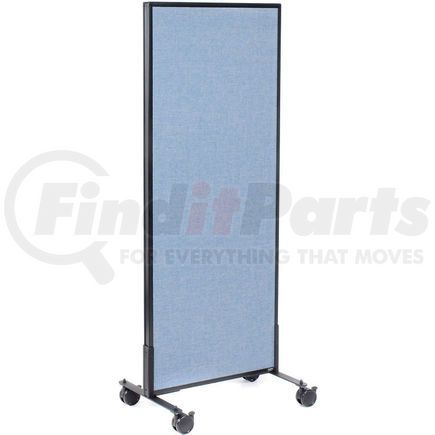 694953MBL by GLOBAL INDUSTRIAL - Interion&#174; Mobile Office Partition Panel, 24-1/4"W x 63"H, Blue