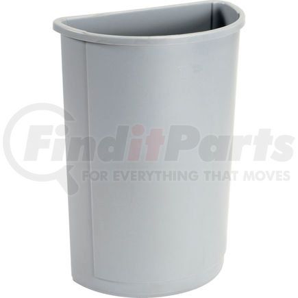 FG352000GRAY by RUBBERMAID - 21 Gallon Half Round Rubbermaid Waste Receptacle - Gray