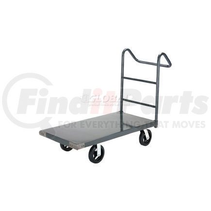 952132E by GLOBAL INDUSTRIAL - Global Industrial&#153; Steel Deck Truck 48x24 2400 Lb. Cap. 8" Rubber Casters - Ergo Handle