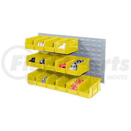 550201YL by GLOBAL INDUSTRIAL - Global Industrial&#153; Wall Bin Rack Panel 36 x19 - 18 Yellow 5-1/2x11x5 Stacking Bins